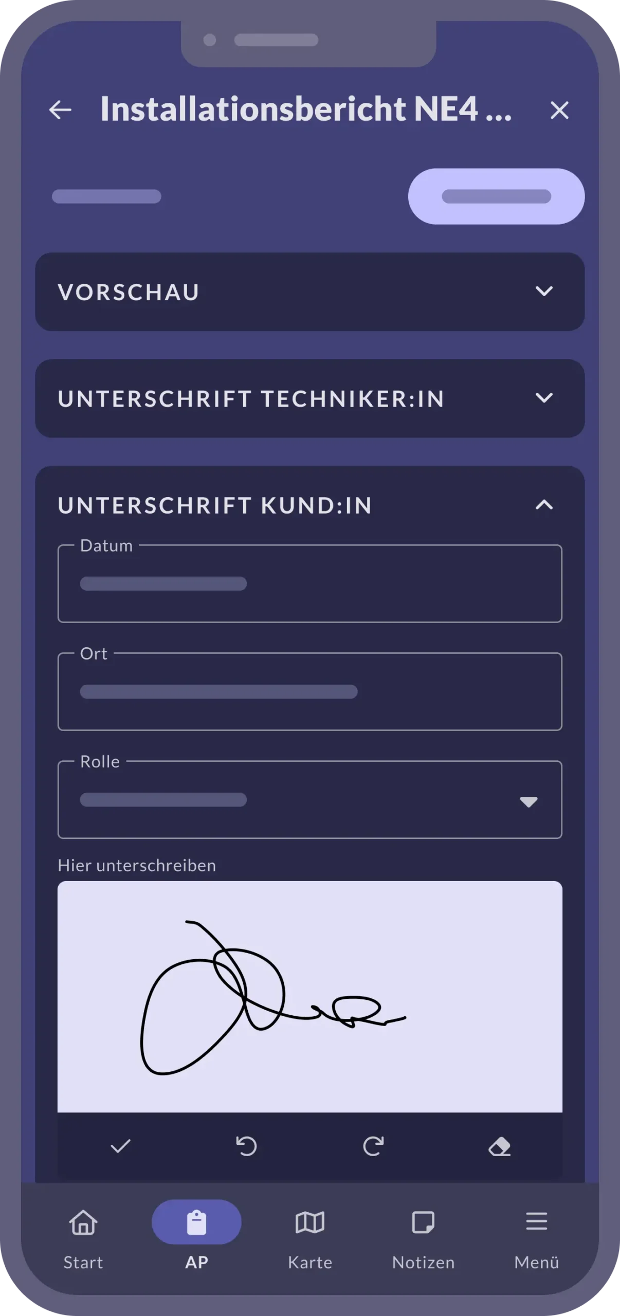 Die mobile App für FTTx-Projekte